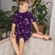 thumbnail image 4 of Fotbe Purple Snow Flakes Pijama Estampada de 2 Piezas para Niños – Ropa de Dormir de Manga Corta Cómoda para Niños y Niñas, Camiseta y Shorts de Algodón-3X-Large, 4 of 6