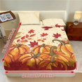 thumbnail image 3 of Qpednta Harvest Pumpkin Fitted Sheet Set, Soft Comfort 3 Piece Sheet Set with 1 Fitted Sheet and 2 Pillowcases, Fade‑Resistant Deep Pocket Bedding Set for Home Decoration, 3 of 7
