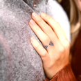 thumbnail image 5 of Statement Engagement Ring for Women - 0.2475ct Simulated Tanzanite in 14K White Gold Promise Ring, 5 of 6