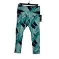 thumbnail image 2 of Asics Women's Reversible Running Capris Large- Blue Abstract Print, 2 of 8