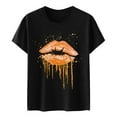 thumbnail image 4 of Birdeem T-Shirt Mode Femme Imprimé Col Rond Manches Courtes Blouse Ample, 4 of 12