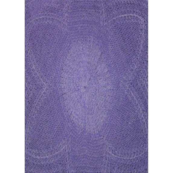 Ahgly Company Machine Washable Indoor Rectangle Transitional Rebecca Purple Area Rugs, 8' x 10'