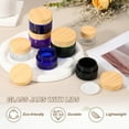 thumbnail image 6 of Uxcell 2 Pcs Glass Cosmetic Containers 5g/0.18oz Empty Round Cosmetic Jars with Leakproof Lid Refillable Glass Cream Jar Makeup Sample Containers for Lotion Lip Balm Eye Cream, Clear, 6 of 7