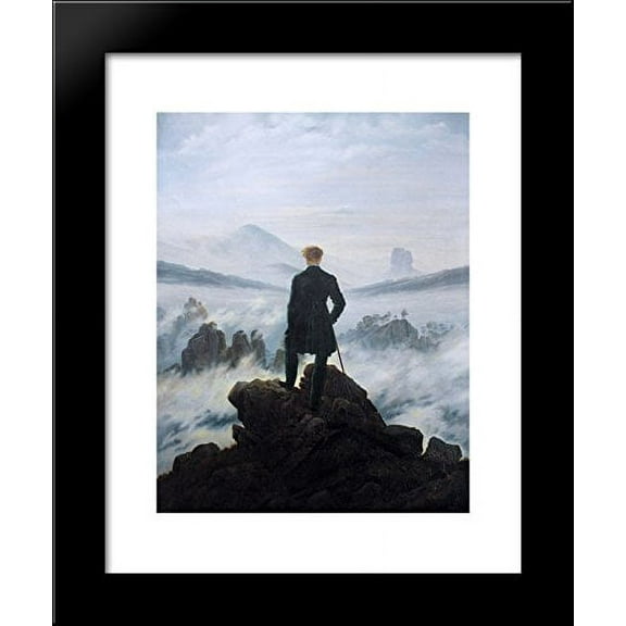 The wanderer above the sea of fog 20x24 Framed Art Print by Caspar David Friedrich