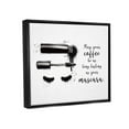 thumbnail image 3 of Stupell Industries Coffee & Lashes Mascara Phrase Graphic Art Jet Black Floating Framed Canvas Print Wall Art, Design by Alison Petrie, 3 of 6