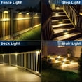 thumbnail image 6 of BEEPRINCESS Solar Deck Lights Outdoor, 16 Pack Solar Step Lights Waterproof LED Solar Lights for Outdoor Decks, Railing,Stairs, Step, Fence, Yard, and Patio Christmas Decoration Lights(Warm White), 6 of 7