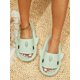 thumbnail image 1 of Cartoon Shark Design Thick Bottom One Word Slippers, Couple Sandals, Anti-Slip Bathroom Slippers For Women, 1 of 4