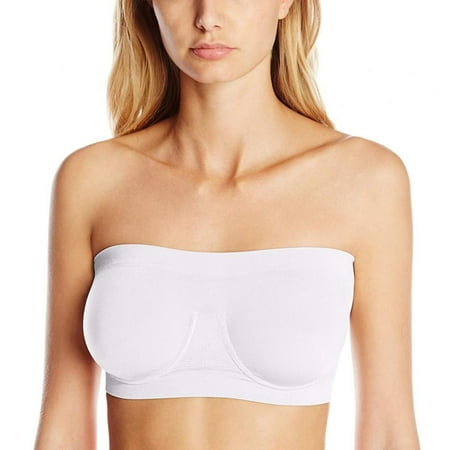 

KOERIM 3Pack Women s Strapless Bandeau Bra Seamless Stretchy Non-Padded Crop Tube Top Bralettes