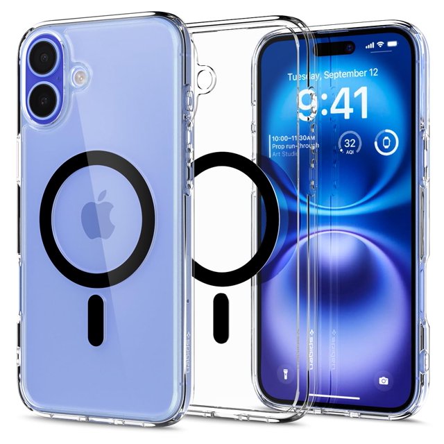 Funda Spigen Ultra Hybrid MagFit Clear Black para iPhone 16