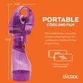 thumbnail image 5 of Ventilador portátil con nebulizador O2COOL Deluxe a pilas, 2 unidades, morado, 5 of 5
