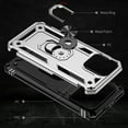 thumbnail image 6 of Allytech Rugged Case for iPhone 16 Pro Max, Military Grade Protection Shockproof Non-Slip Cover with Metal Rotatable Ring Stand, Magnetic Car Mount Holder Fashion Case for iPhone 16 Pro Max - Silver, 6 of 6