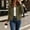 *Army Green, variant on Women's Ribbed Zip Up Long Sleeve Cropped Jacket,Lightweight Casual Jacket with Pocket Navy,Women's Plus S