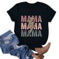 thumbnail image 2 of Camiseta de Cuello Redondo Impresa Del Día de la Madre para las Mujeres, Camiseta Casual de Manga Corta para la Primavera Y el Verano, 2 of 3