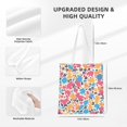 thumbnail image 2 of Canvas Bag Tote Bag Shopping Bag 16×15in Can Be Carried By Hand And Can Be Used For Daily Travel Such As Shopping And Going To Work Leopard Print Pattern Rainbow_3, 2 of 8