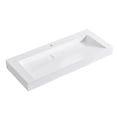 thumbnail image 2 of Vera 47.4 in. Rectangular White Composite Granite Stone Console Bathroom Sink, 2 of 10