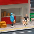 thumbnail image 4 of 1:64 People Figures Mini Deliveryman for Scenery Landscape 1/64 Hand Decoration Layout Style A, 4 of 8