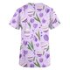 thumbnail image 2 of TaTaai Women Fashion Casual Loose Easter Printed Pocket Short Sleeve V-Neck Nursing Uniform Top Gift, 2 of 5