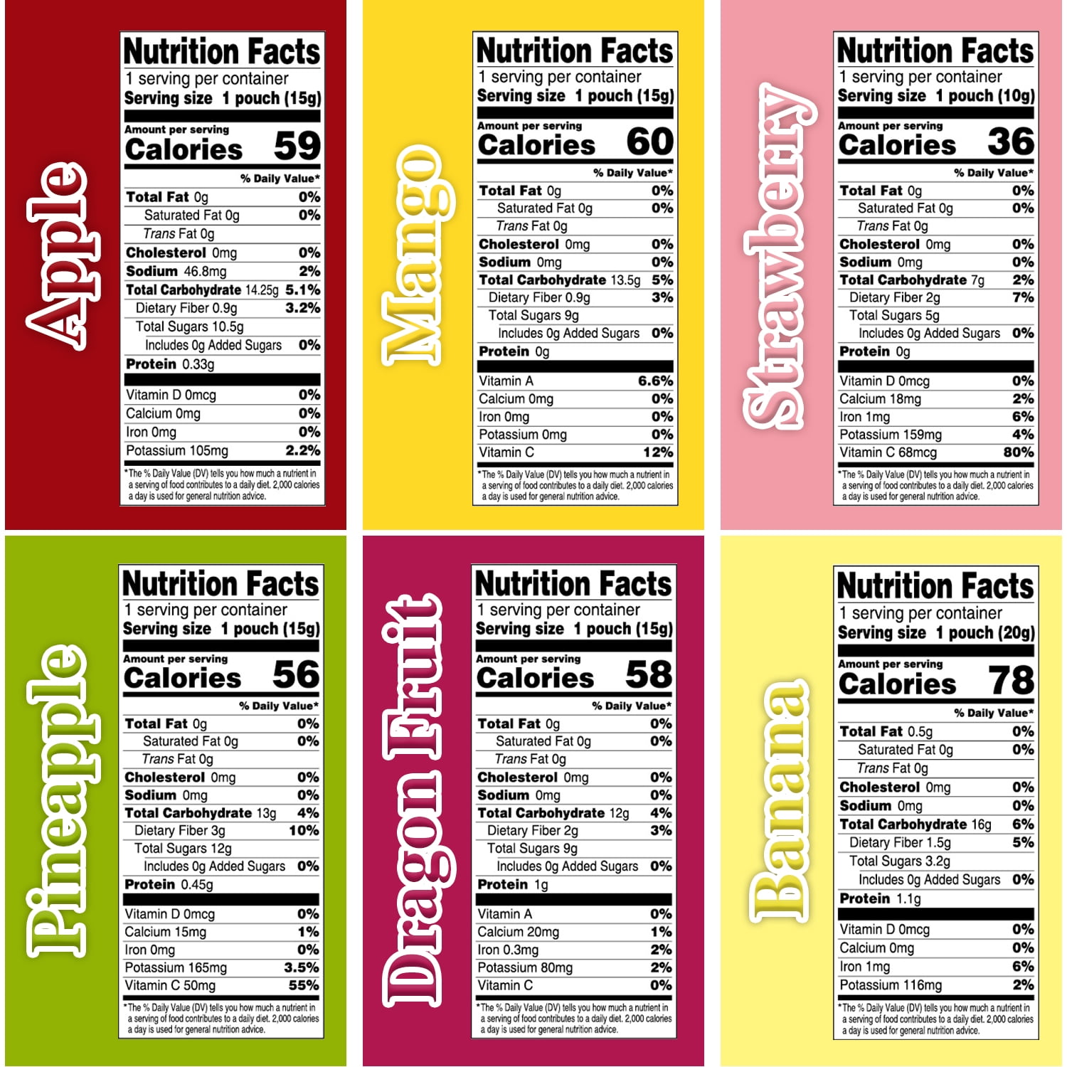 Himalayan Chef Freeze-Dried Fruit Mix (12 Bags) | Healthy Snack for Kids & Adults, 6 Assorted Fruits: Banana, Apple, Mango, Pineapple, Strawberry & Dragon Fruit