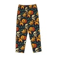 thumbnail image 4 of Xecao Halloween Skull Women's Straight Lounge Pajama Pants: The Epitome of Relaxed Sleepwear, 4 of 9