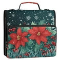 thumbnail image 5 of FORMRS Zipper Binder with Shoulder Strap 1.5-inch Ring 500 Sheet Capacity File Bag, Christmas Poinsettia, 5 of 5