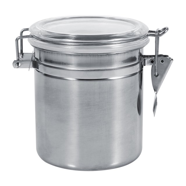LYUMO Kitchen Storage Bottle,4 Sizes Stainless Steel Kitchen Food Storage Container Bottle Sugar Tea Coffee Beans Canister, Kitchen Storage Box