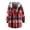 Red, variant on Plaid Shirts for Men Wool Blend Hooded Shirt Jacket Long Sleeve Button Turn Down Collar Warm Fall Black L