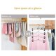 thumbnail image 4 of 4 Tier Trouser Hangers, Space Saving Metal Hangers with Clips, Hangers for Pants, Towels, 4 of 4