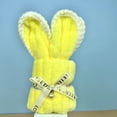 thumbnail image 6 of Easter Bunny Fleece Towel, Soft Fluffy Cute Animal Shaped Towel, Highly Absorbent Quick Drying Bath Towel, Perfect Holiday Gift for Family, 3.54*5.9in, Yellow, 6 of 6
