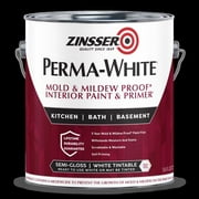 Zinsser Perma-White Semi-Gloss White Water-Based Mold and Mildew-Proof Paint Interior 1 gal. - Total Qty: 1