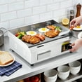 thumbnail image 3 of 22 inch Commercial Electric Griddle 1700W, Stainless Steel Countertop Grill with Dual Temperature Control, Large Non Stick Cooking Surface for Pancakes Burgers Steaks, 3 of 7