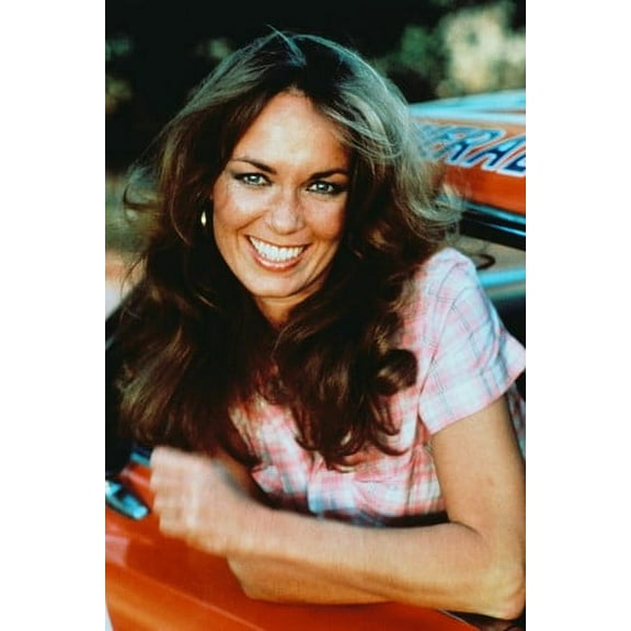 Catherine Bach 24x36 Poster Dodge Charger General Lee Dukes of Hazzard