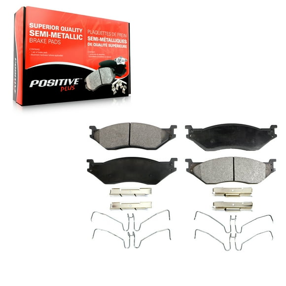 Positive Plus Semi-Metallic Disc Brake Pads PPF-D1066 for Car Ford F-450 Super Duty F-550 International TerraStar F-53 Motorhome Chassis IC Corporation LCF CF500 CF600 AE School Bus E-550 AC Econoline