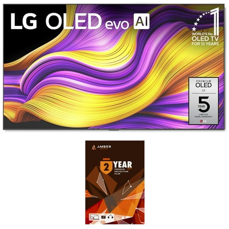LG OLED55G5WUA 55 Inch OLED 4K Ultra HD Smart TV with 2 Year Amber Protection Plan (2025)