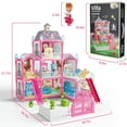 thumbnail image 4 of FUJILI Girls Dollhouse with Slide, Pink, 16.7'', 4 of 7