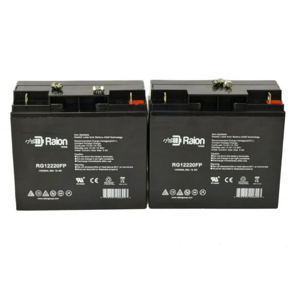 Raion Power 12V 22Ah Replacement Battery for OUTDO OT20-12 - 2 Pack