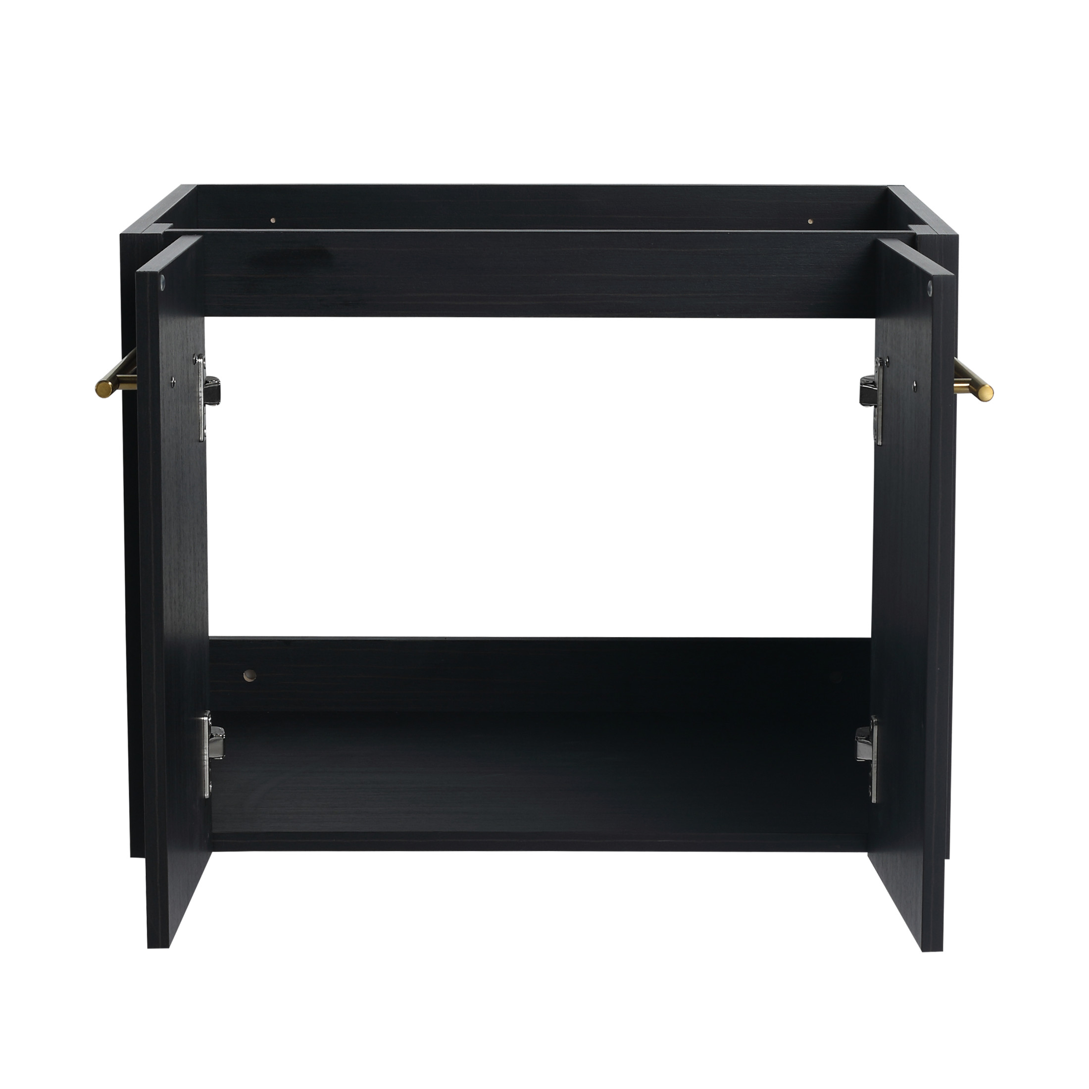 Noble House 24" Floating Bathroom Vanity Cabinet, Plywood Black Chestnut, Soft-Close Door, Excluded Sink, Black Chestnut