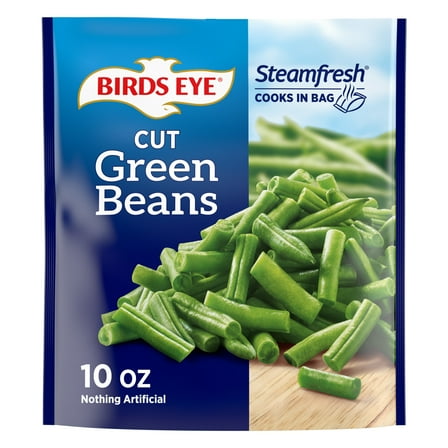 Birds Eye Steamfresh Cut Green Beans, Frozen Vegetables, 10 oz. Bag