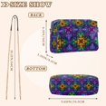thumbnail image 4 of FORMRS Women Crossbody Purse with Chain Strap Vegan Leather Shoulder Handbag, Purple Stained Glass Pattern, 4 of 7