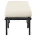 thumbnail image 4 of Pemberley Row Vegan Leather Cream Bench Rectangular Art Deco 60.5" Unassembled, 4 of 8
