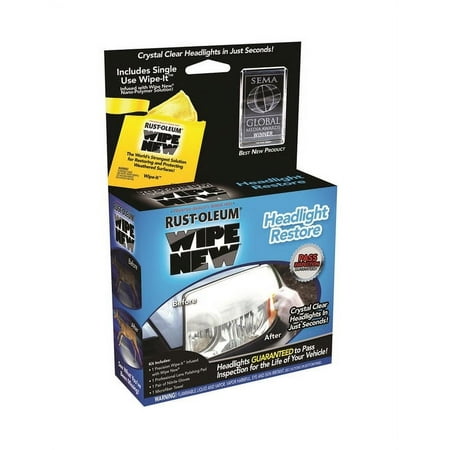 1 PC,Rust-Oleum HDLCAL Wipe New Headlight Restore Kit