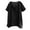 Black, variant on Hvyesh Linen Shirts for Men Big and Tall Summer Beach Tees Loose Vneck Short Sleeve Shirt Solid Oversize Shirt