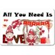 thumbnail image 1 of Todo lo que necesitas es amor, Gnomo del Día de San Valentín, XOXO, letreros de metal vintage, letrero decorativo de hojalata, póster de metal de 8 x 12, 1 of 3