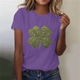 thumbnail image 3 of Mujeres Manga Corta de Verano Tops Impreso Sudadera Casual, Cuello Redondo Blusa Ligera para la Primavera Y el Verano, 3 of 4