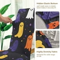 thumbnail image 5 of Yayeee 4 Pack Dining Chair Covers Stretch Parson Chairs Slipcovers Seat Protector, Halloween Colorful Ghosts, 5 of 6