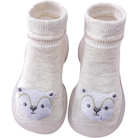

QWZNDZGR Slippers Non Slip Walking Running Shoes Toddlers Animal Rubber Sole Floor Slipper Shoes for First Steps