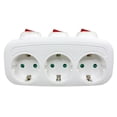 thumbnail image 7 of Power Strip 3 Outlet Extender with Individual Switches, 3-Way Wall Mount Extension Socket, Overload Protection, Fire Retardant, Space Saving Adapter for Home Office, Desk, Nightstand, Entertainment, 7 of 7