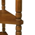 thumbnail image 5 of PORKISS Small Triangle Corner Table, End Table Side Table with 1 Drawer Solid Wood Legs, Console Table for Small Spaces/ Living Room, Brown #1, 5 of 12
