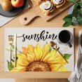 thumbnail image 2 of Sunflowers Placemats Set of 12, Farmhouse Bees Vintage Sunshine Summer Placemats for Dining Table, Place Mats for Kitchen Tabletop, Waterproof Wipeable Dining Table Mats Set, 2 of 9