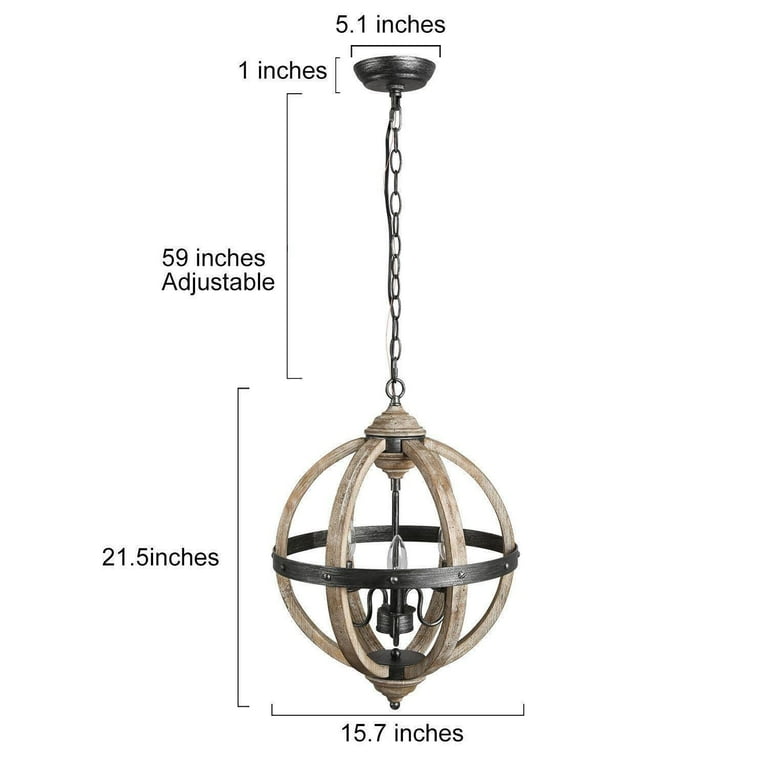 LNC Laius 5-Light Matte Black Farmhouse Chandelier LNC Laius 5-Light Matte Black Farmhouse Chandelier