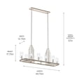 thumbnail image 4 of 52413BNB Kichler Lighting Kimrose - 10 Light Double Linear Chandelier In Art Deco Style-17.75 Inches Tall and 12.75 Inches Wide-Brushed Natural Brass, 4 of 10